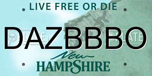 DAZBBBO New Hampshire License Plate