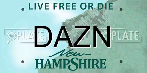 DAZN New Hampshire License Plate