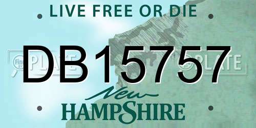 DB15757 New Hampshire License Plate