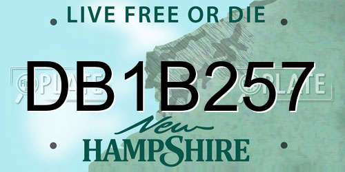 DB1B257 New Hampshire License Plate