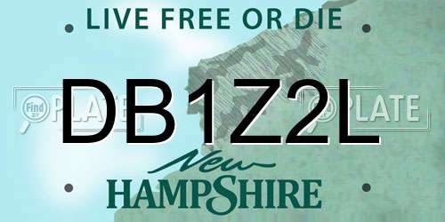 DB1Z2L New Hampshire License Plate