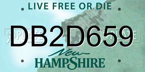 DB2D659 New Hampshire License Plate