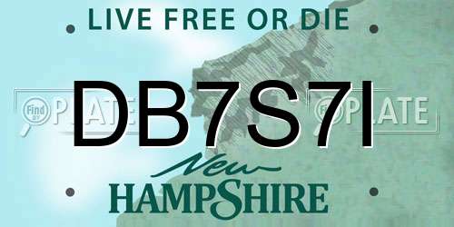 DB7S7I New Hampshire License Plate