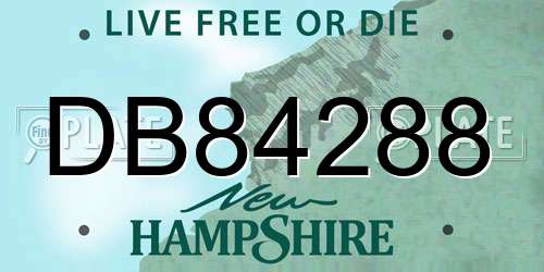 DB84288 New Hampshire License Plate