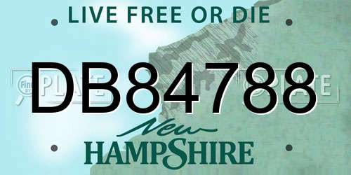 DB84788 New Hampshire License Plate