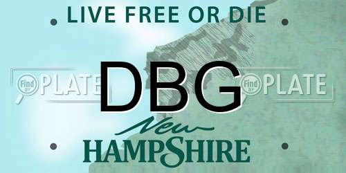 DBG New Hampshire License Plate