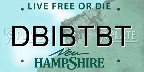DBIBTBT New Hampshire License Plate