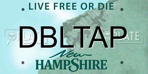 DBLTAP New Hampshire License Plate