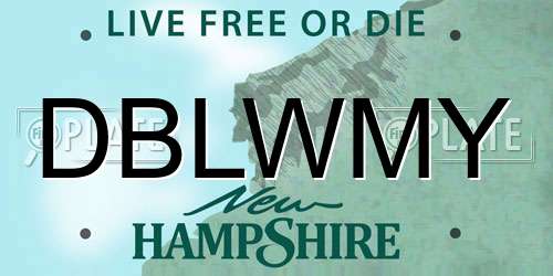 DBLWMY New Hampshire License Plate