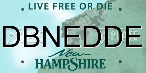 DBNEDDE New Hampshire License Plate