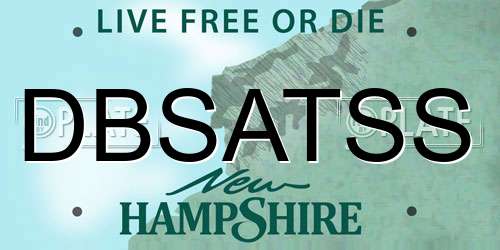 DBSATSS New Hampshire License Plate
