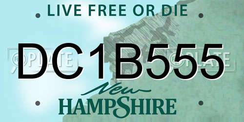 DC1B555 New Hampshire License Plate