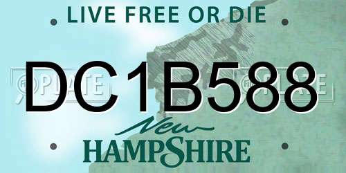DC1B588 New Hampshire License Plate