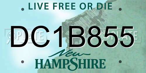 DC1B855 New Hampshire License Plate
