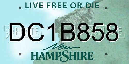 DC1B858 New Hampshire License Plate