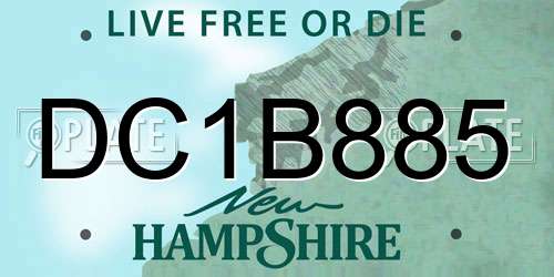 DC1B885 New Hampshire License Plate