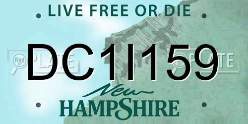 DC1I159 New Hampshire License Plate