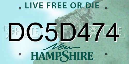 DC5D474 New Hampshire License Plate