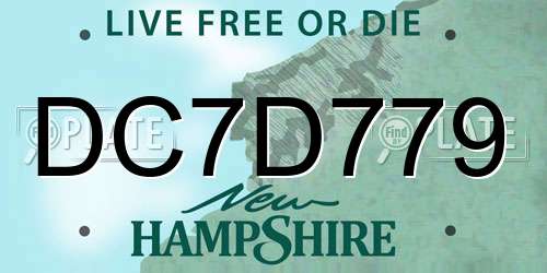 DC7D779 New Hampshire License Plate