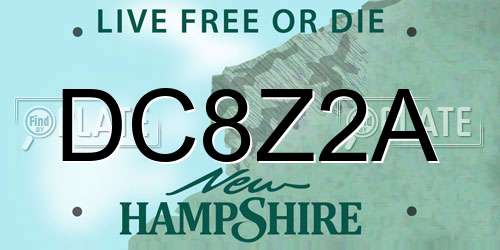 DC8Z2A New Hampshire License Plate