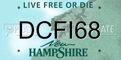 DCFI68 New Hampshire License Plate