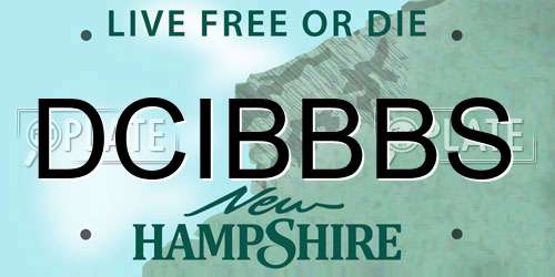 DCIBBBS New Hampshire License Plate