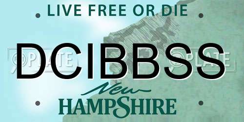 DCIBBSS New Hampshire License Plate