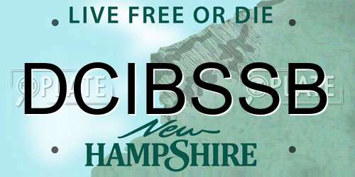 DCIBSSB New Hampshire License Plate