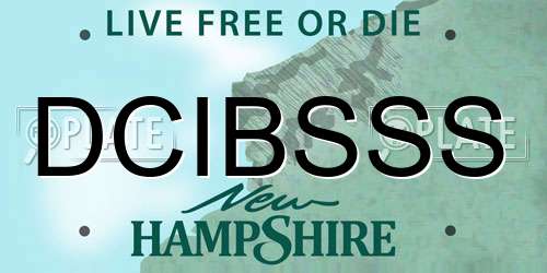 DCIBSSS New Hampshire License Plate