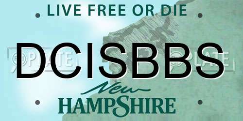 DCISBBS New Hampshire License Plate