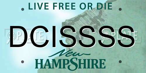 DCISSSS New Hampshire License Plate