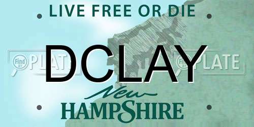 DCLAY New Hampshire License Plate