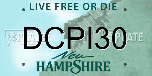 DCPI30 New Hampshire License Plate