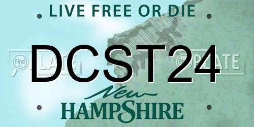 DCST24 New Hampshire License Plate