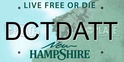 DCTDATT New Hampshire License Plate