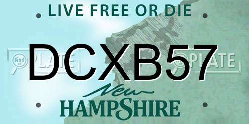 DCXB57 New Hampshire License Plate