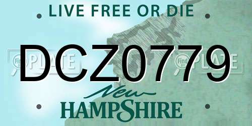 DCZ0779 New Hampshire License Plate