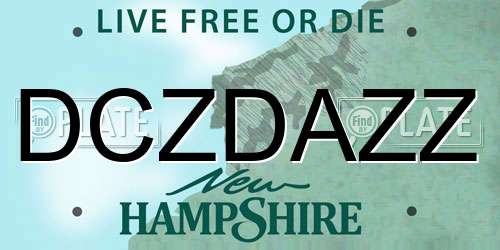 DCZDAZZ New Hampshire License Plate