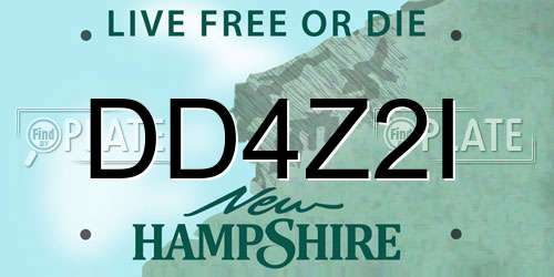 DD4Z2I New Hampshire License Plate