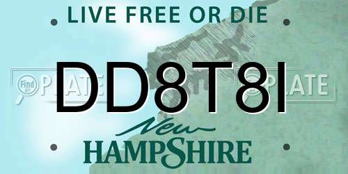 DD8T8I New Hampshire License Plate