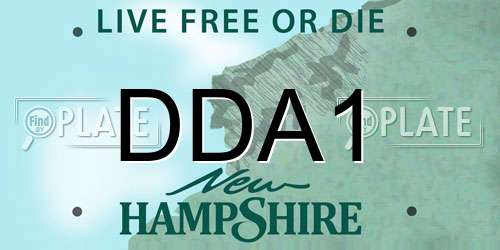 DDA1 New Hampshire License Plate