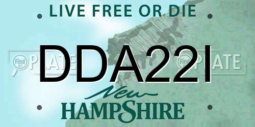 DDA22I New Hampshire License Plate