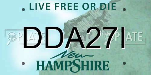 DDA27I New Hampshire License Plate