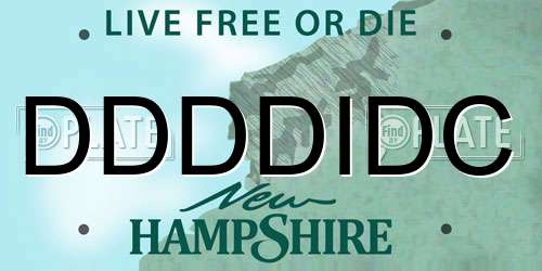 DDDDIDC New Hampshire License Plate