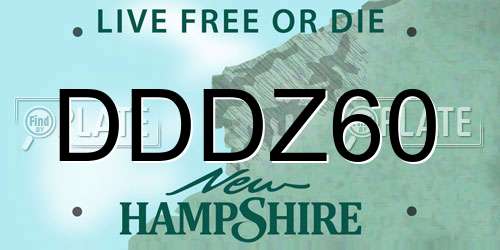 DDDZ60 New Hampshire License Plate
