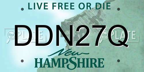 DDN27Q New Hampshire License Plate