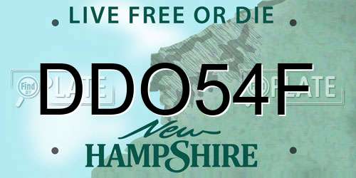 DDO54F New Hampshire License Plate