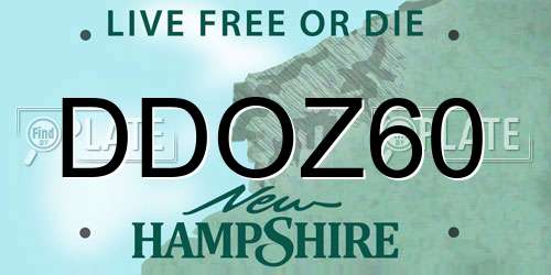 DDOZ60 New Hampshire License Plate