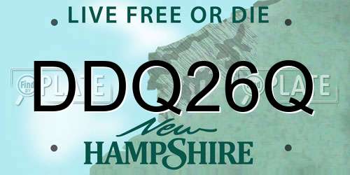 DDQ26Q New Hampshire License Plate