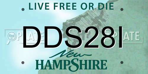 DDS28I New Hampshire License Plate
